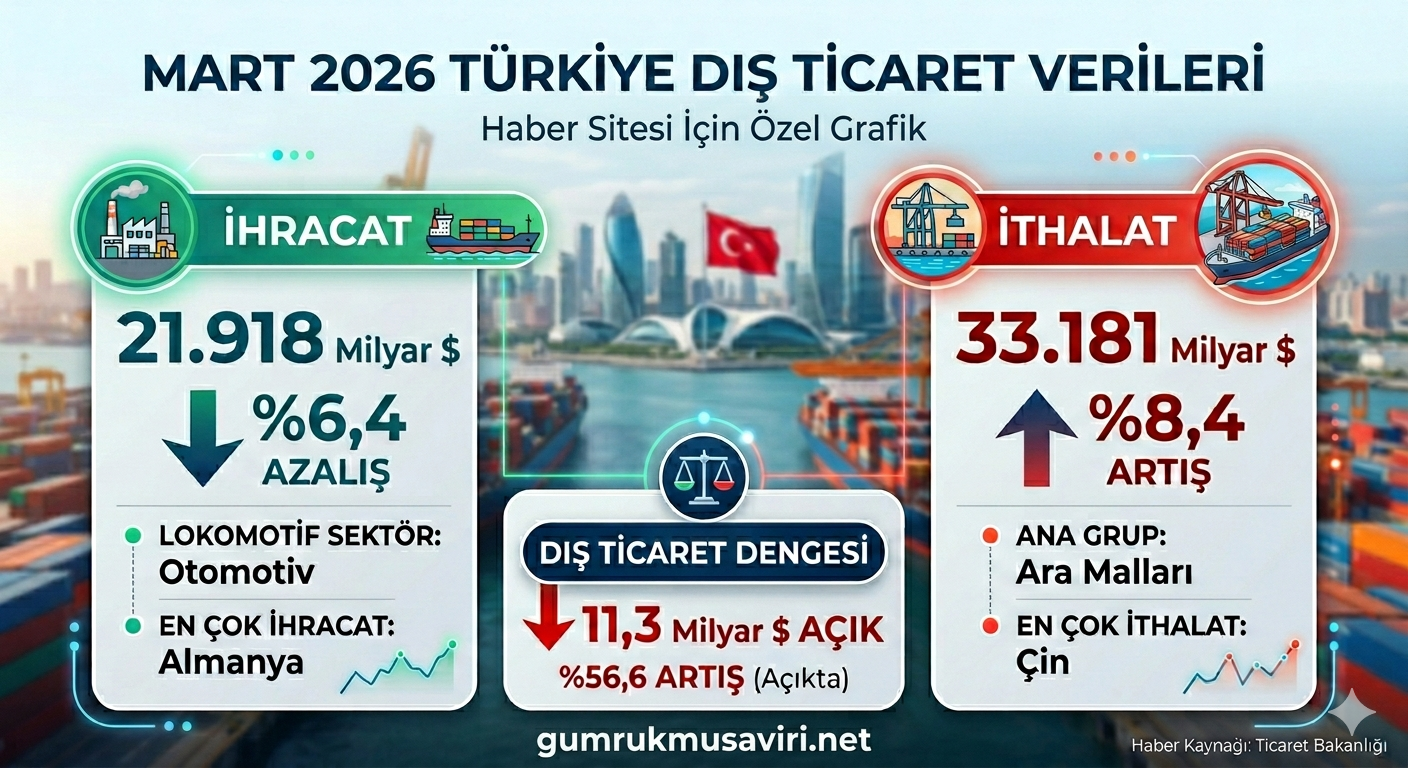 Mart 2026 İhracat ve İthalat Verileri